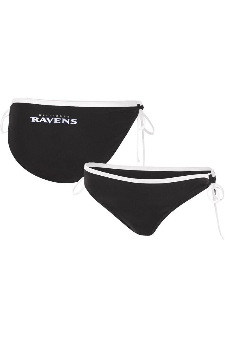 Women's G-III 4Her by Carl Banks Black Baltimore Ravens Perfect Match Bikini Bottom, Main, color, Black
