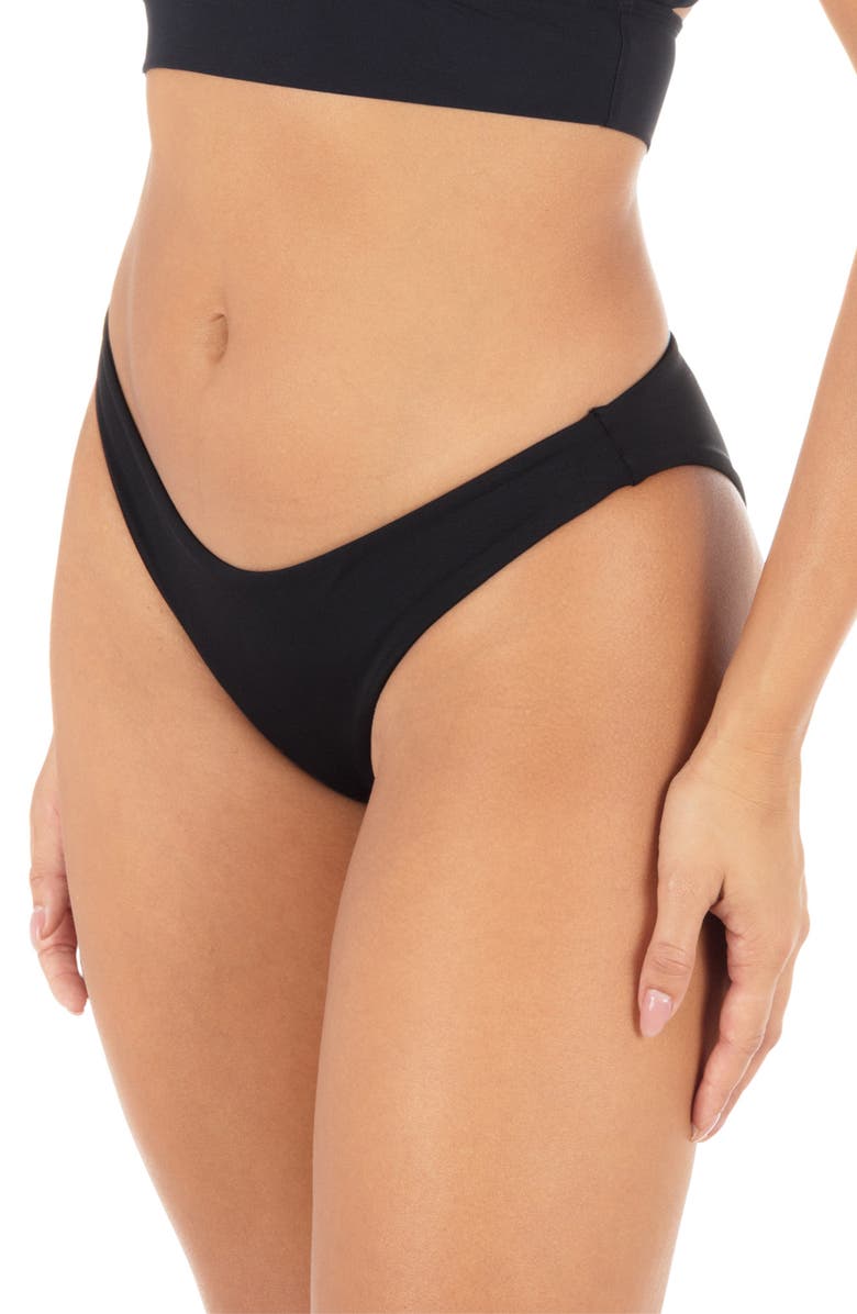 Hurley Max Bikini Bottoms, Alternate, color, Black