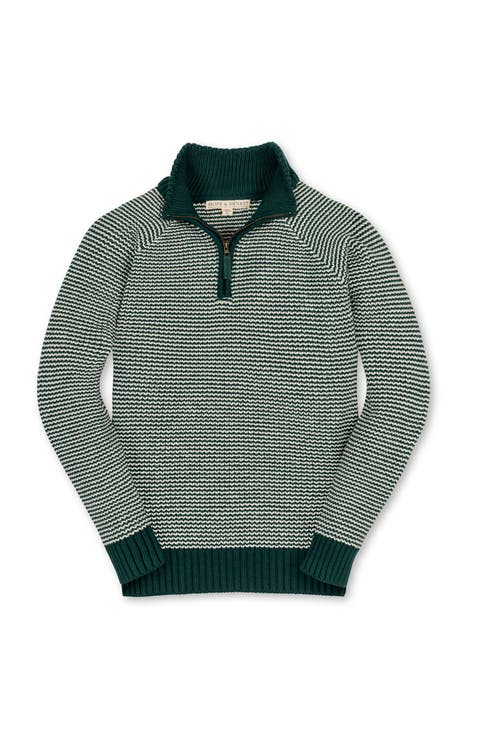 Kids' Organic Long Sleeve Half Zip Raglan Ski Sweater (Little Kid and Big Kid)