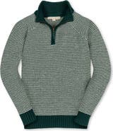 Hope & Henry Kids' Organic Long Sleeve Half Zip Raglan Ski Sweater