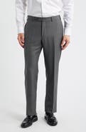 Canali Siena Regular Fit Grey Flat Front Super 130s Wool Dress Pants