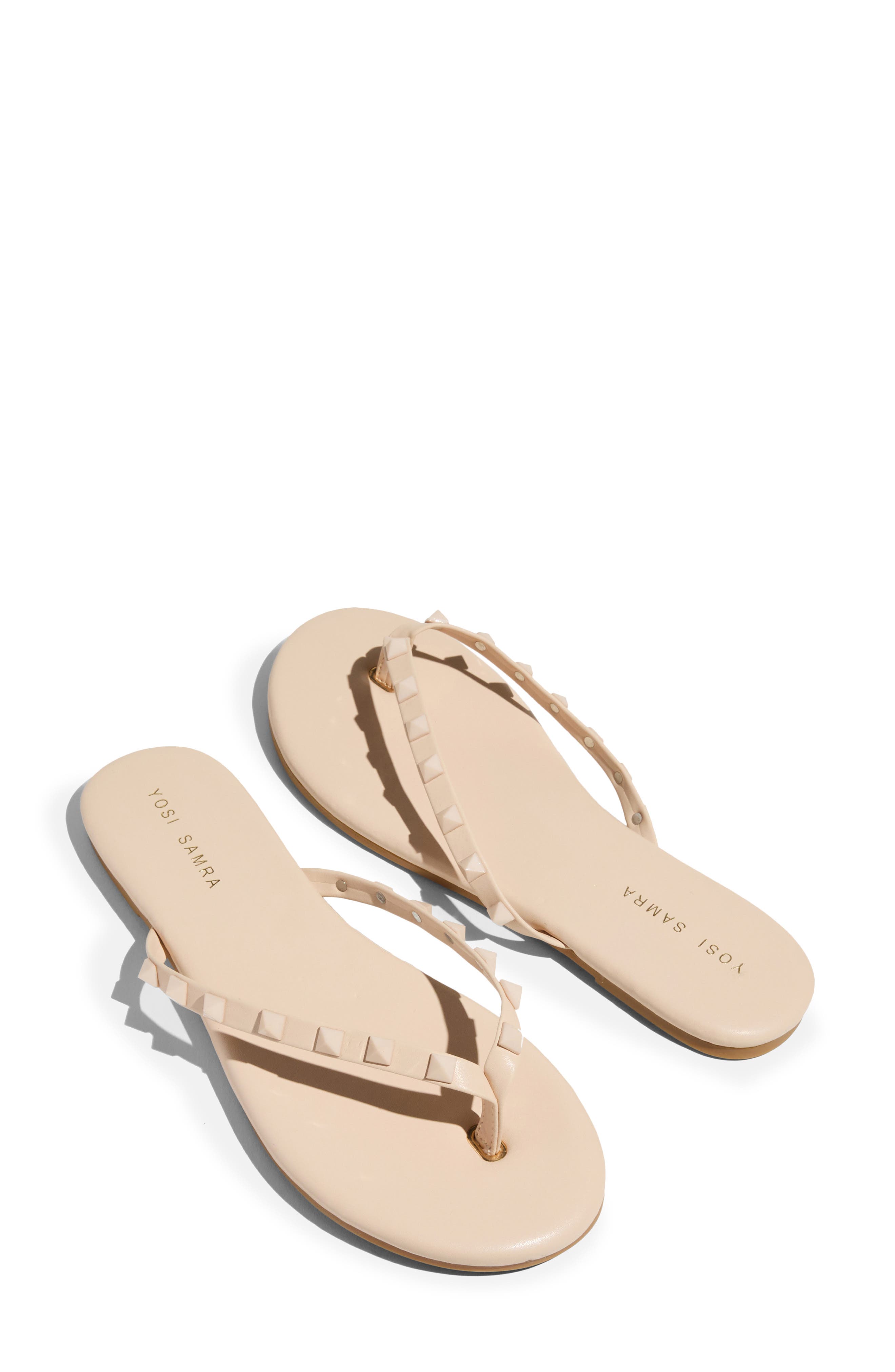 Yosi Samra Rivington Stud Flip Flop, Alternate, color, Beige