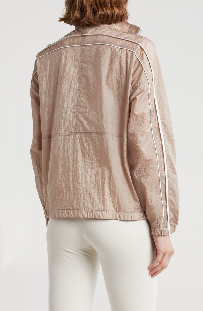 Jessica Simpson Contrast Piping Nylon Track Jacket, Alternate, color, 