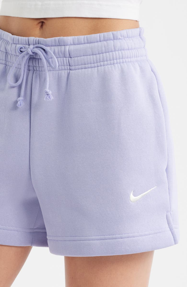 Nike Sportswear Phoenix Fleece Mid-Rise 4-Inch Shorts, Alternate, color, Lilac Ice/ Sail