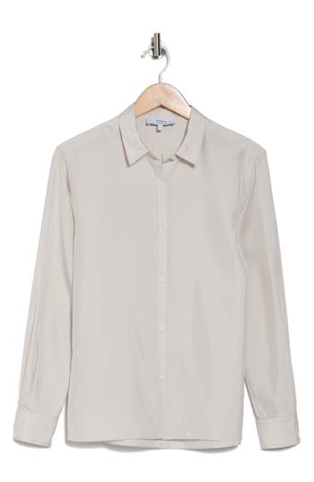 THEORY THEORY SILK BUTTON FRONT SHIRT