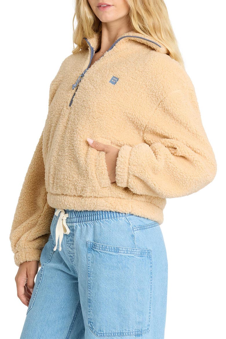 Barra Half Zip Fleece Pullover, Alternate, color, BUTTERCREAM