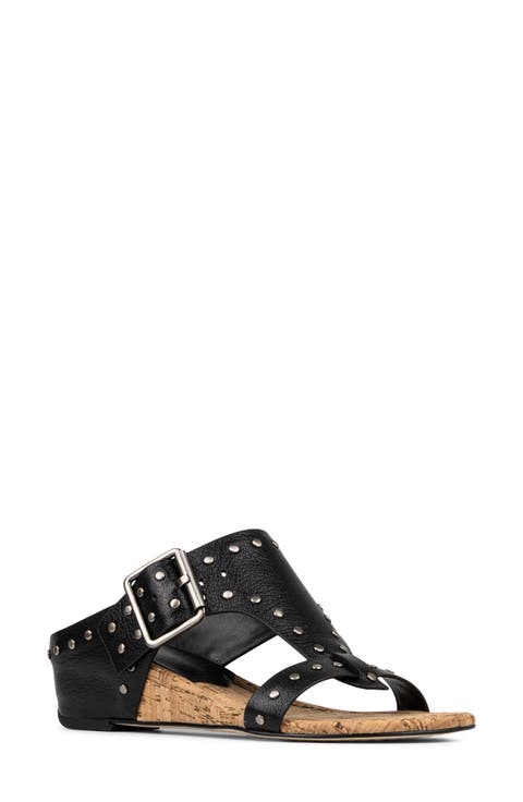 Buckle Wedge Sandal (Women)