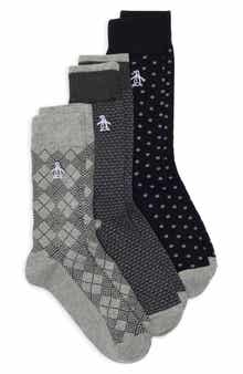 Original Penguin Pico Birdseye Crew Socks - Pack of 3