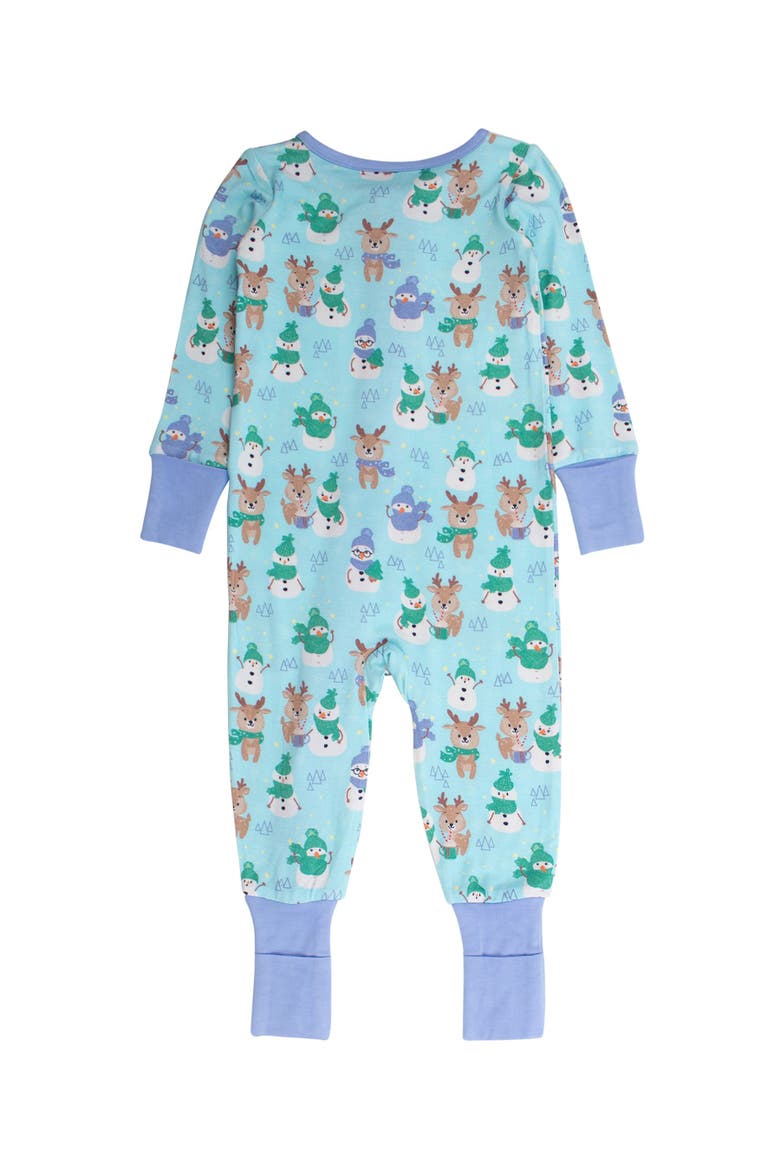 SoftSnooze Baby Boys Convertible One Piece Pajamas, Alternate, color, Snowy Sidekicks