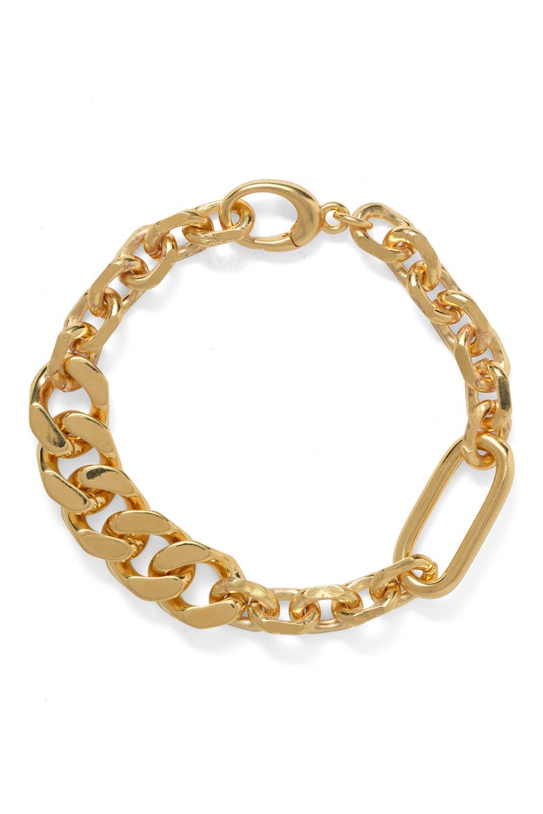Simone Curb Chain Bracelet, Main, color, GOLD