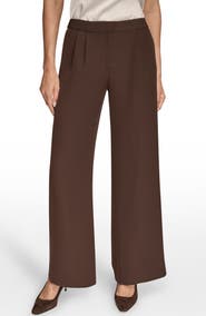 Donna Karan New York High Waist Wide Leg Pants