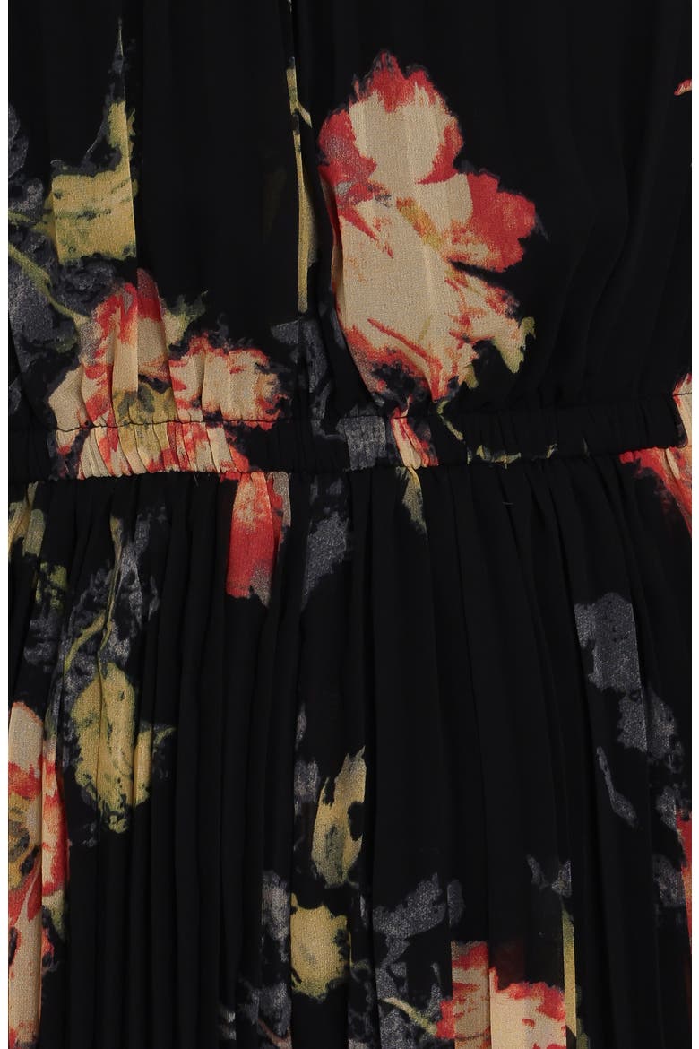 Hillary Floral Cold Shoulder Long Sleeve Romper, Alternate, color, BLACK FLORAL