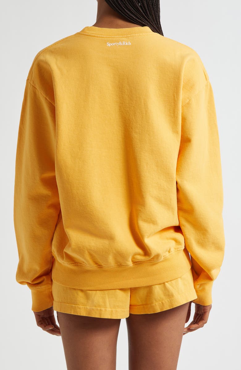 Sporty 
Rich UCLA Ivy Fleece Logo Graphic Sweatshirt, Alternate, color, Bruin Gold