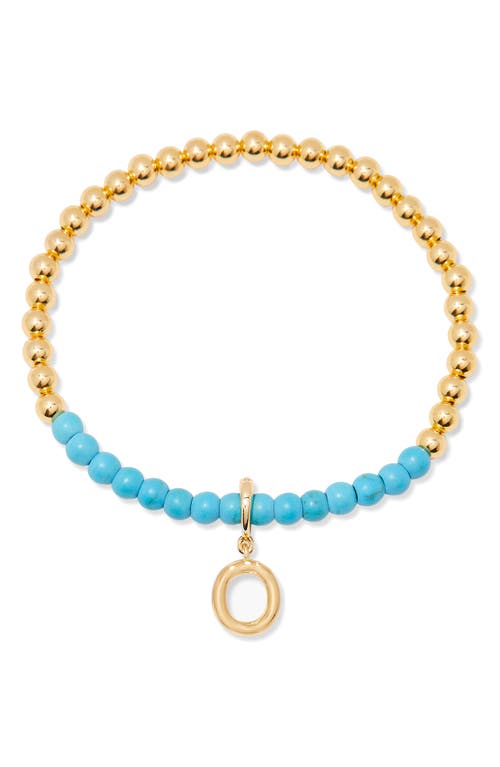 Brook & York Brook And York Bennett Inital Turquoise Beaded Bracelet