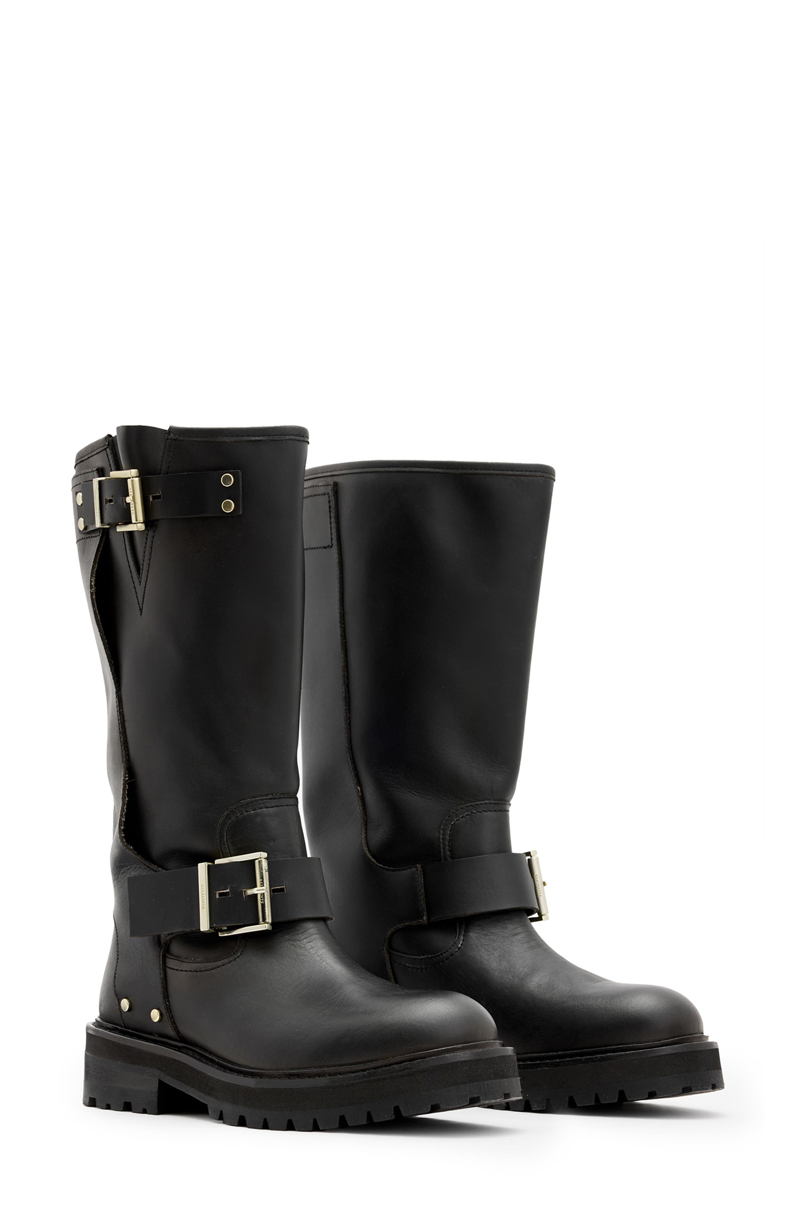 AllSaints Tay Biker Boot, Main, color, 