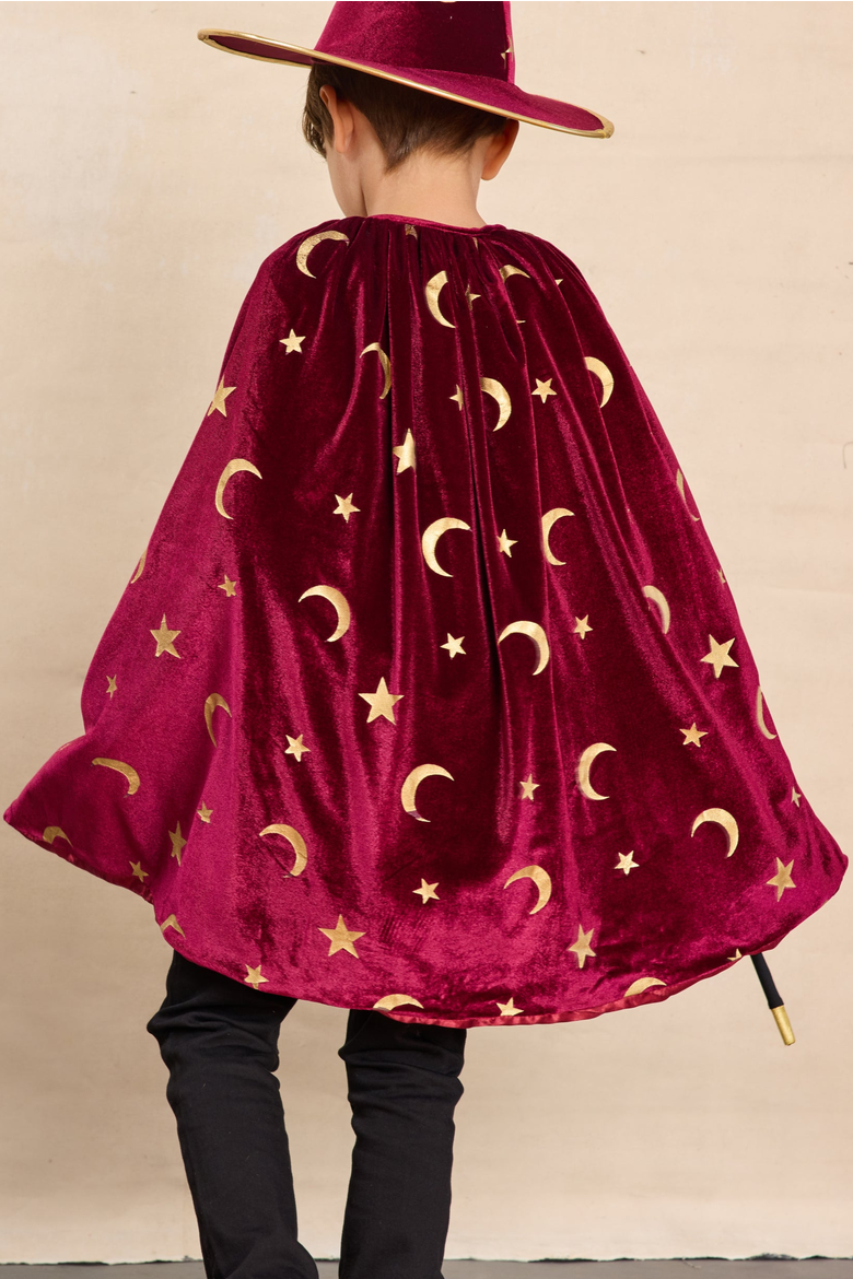 Magician Cape for Kids, Alternate, color, Burgundy