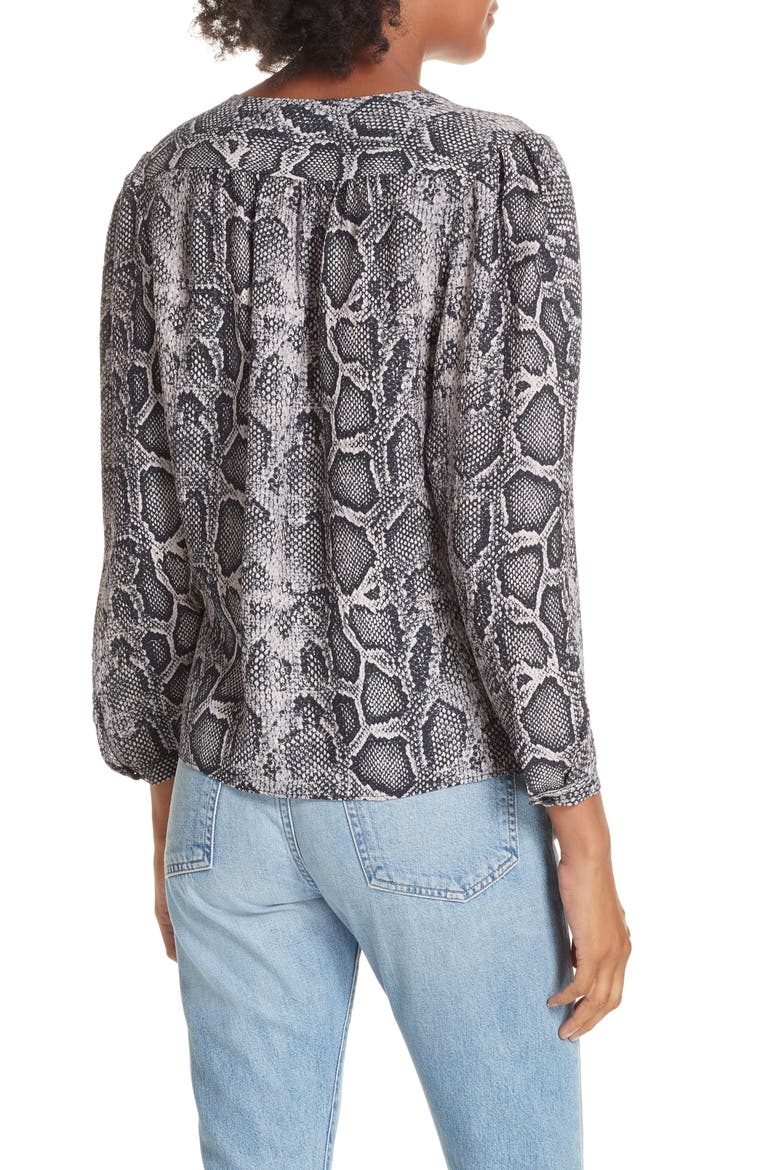 Snake Print Top, Alternate, color, WASHED BLACK COMBO