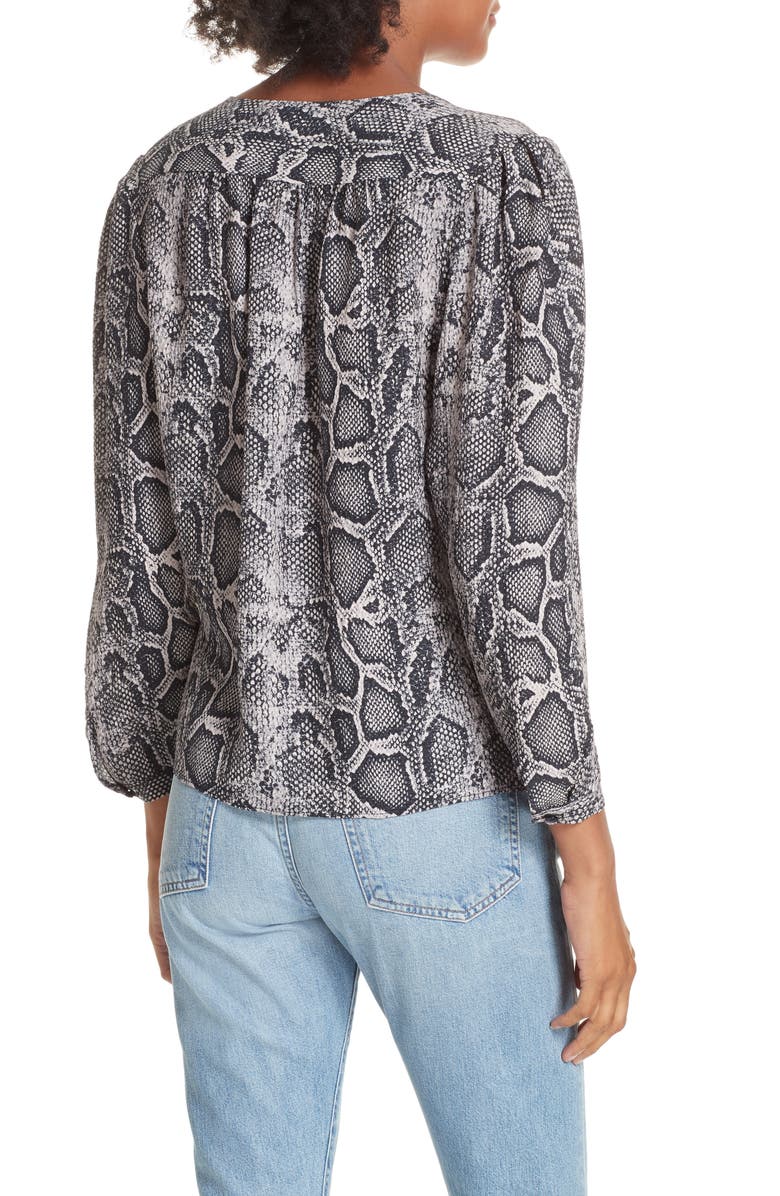 Rebecca Taylor Snake Print Top, Alternate, color,