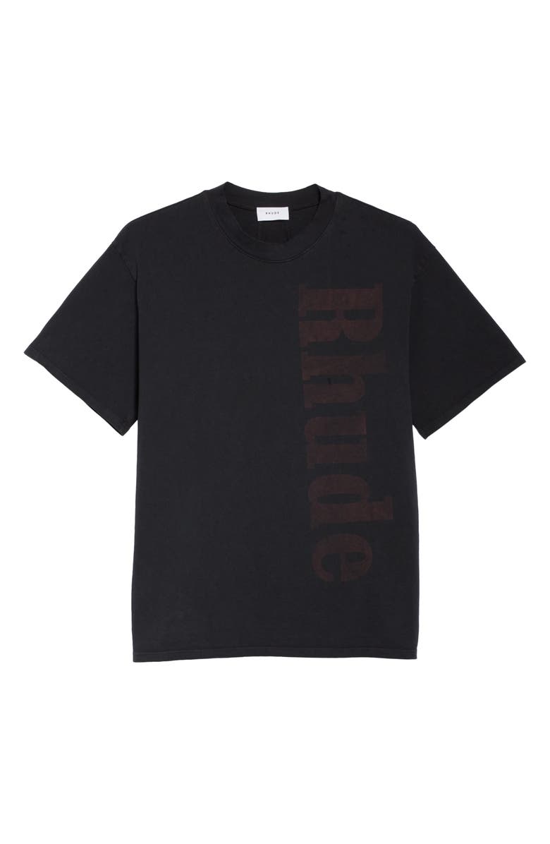 Rhude Vertical Print Logo T-Shirt, Main, color, 
