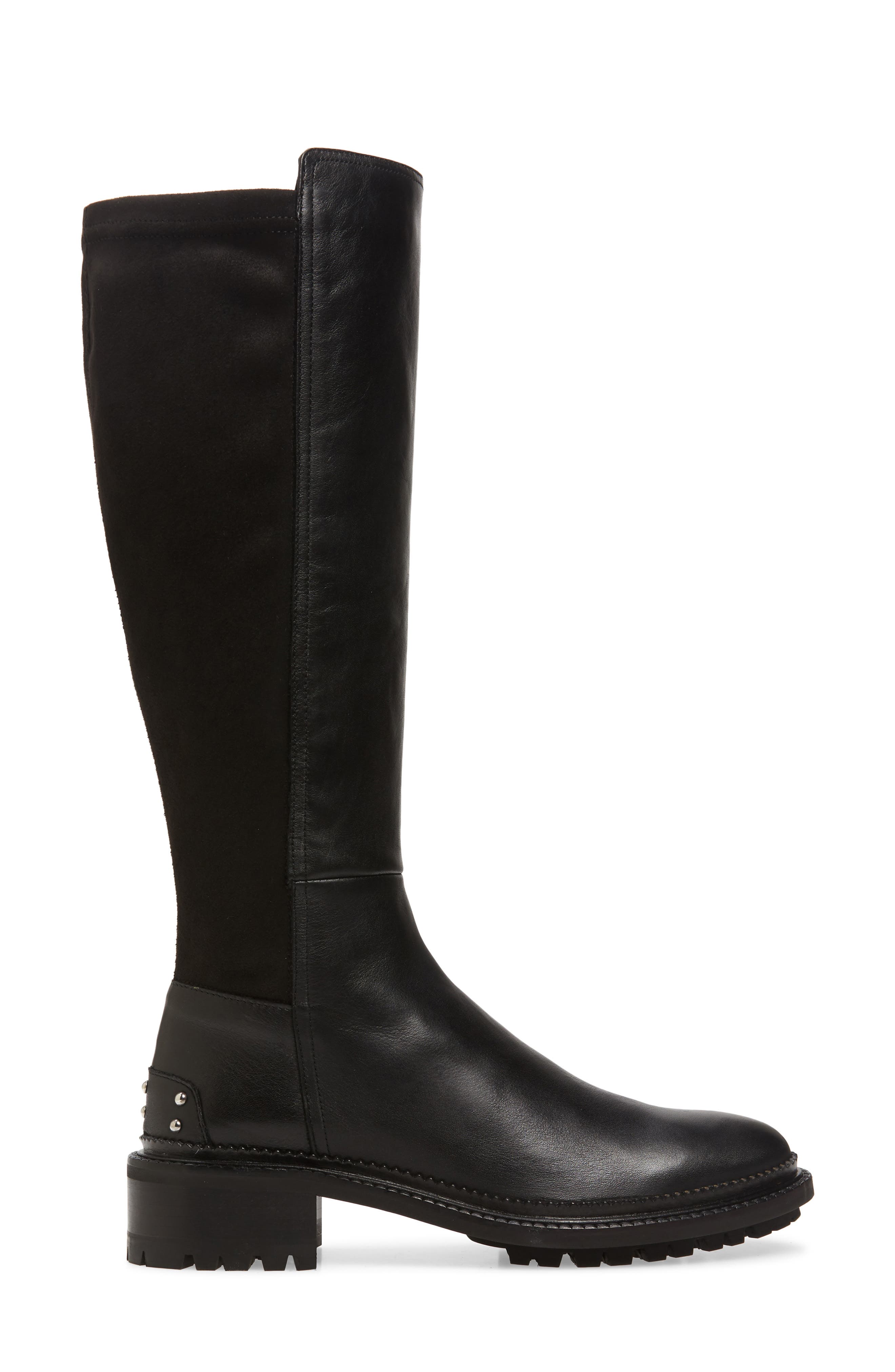 Omara Water Resistant Knee High Boot, Alternate, color, BLACK