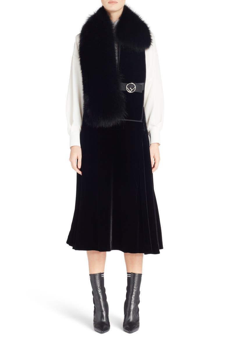 Velvet Midi Skirt, Alternate, color, BLACK