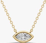 SEREIA OFFICIAL 14K Gold 0.5 ct Lab Grown Marquise Shape Diamond Solitaire Pendant
