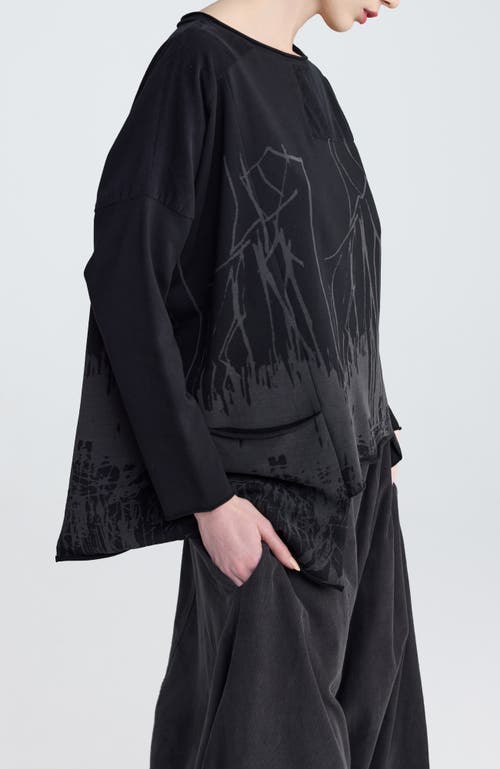 Luukaa Cristal Textured Blouse In Black
