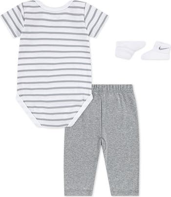 Logo Graphic Tee, Hat & Footed Pants Set