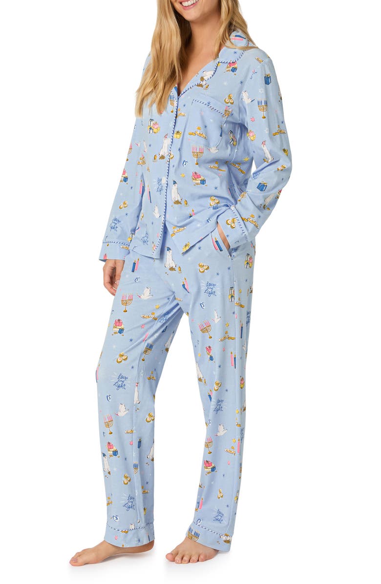 BedHead Pajamas Print Stretch Organic Cotton Pajamas, Alternate, color, Love And Light