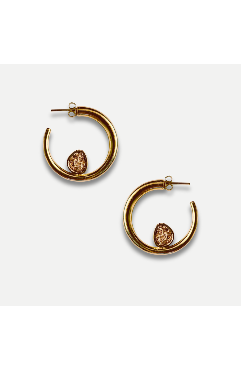 Daniela Millan Jewelry Knot Hoop Earrings, Main, color, Gold