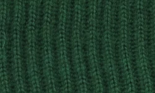 Portolano Merino Wool Rib Cuff Beanie In Green