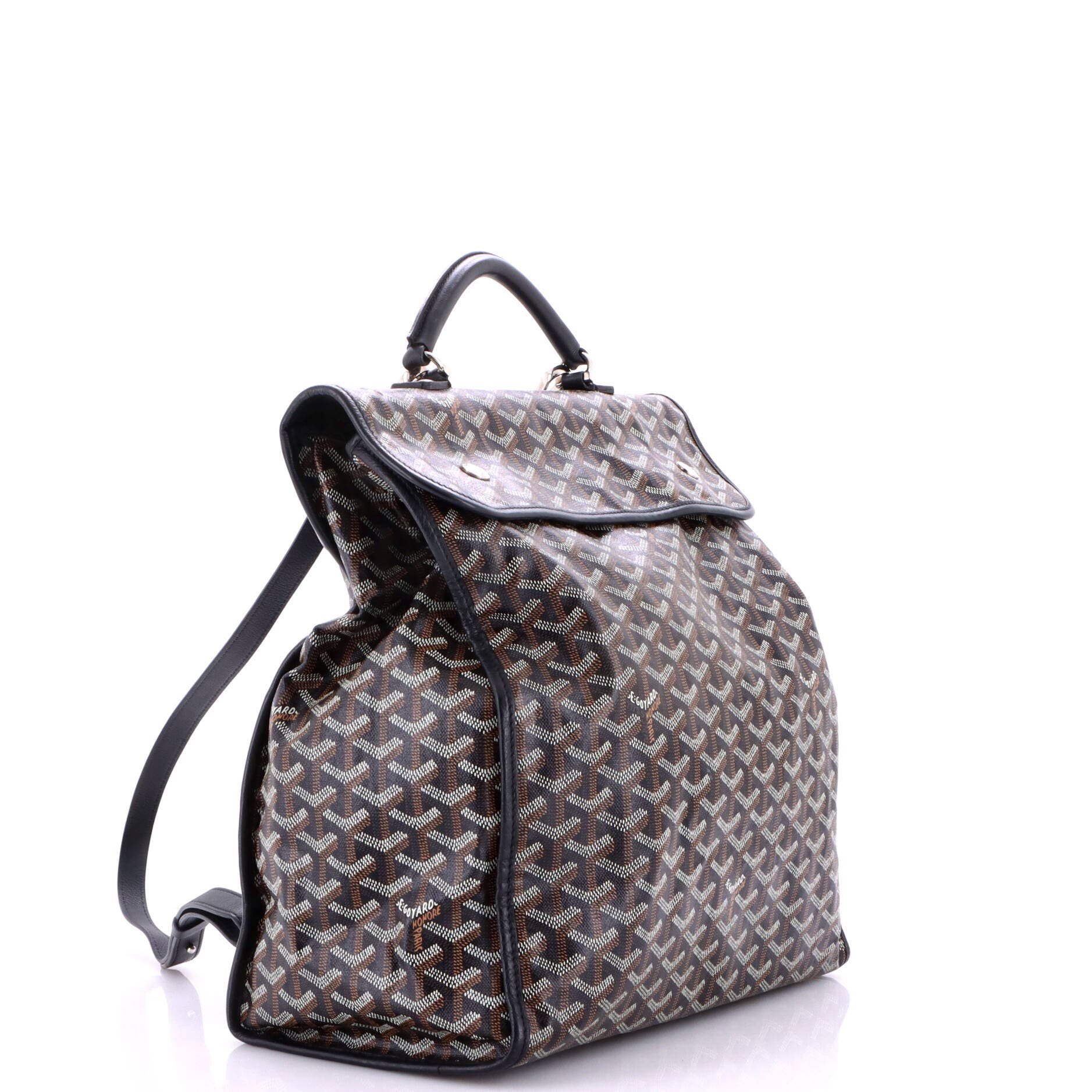 Saint Leger Briefcase Backpack Coated Canvas, Alternate, color, Black