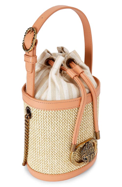 KURT GEIGER KURT GEIGER LONDON SMALL CHELSEA ROUND WOVEN BUCKET BAG 