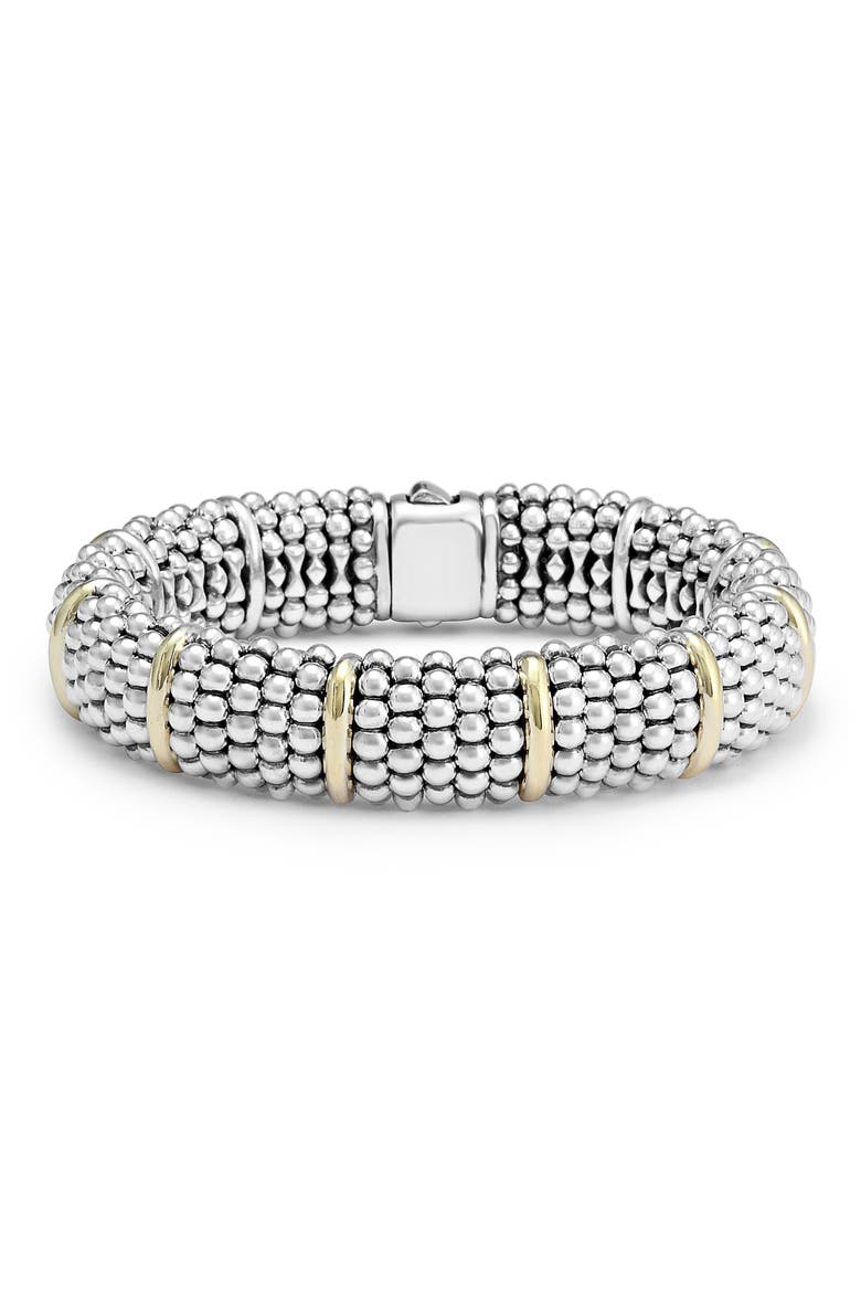 Oval Caviar Bracelet, Main, color, SILVER/ GOLD