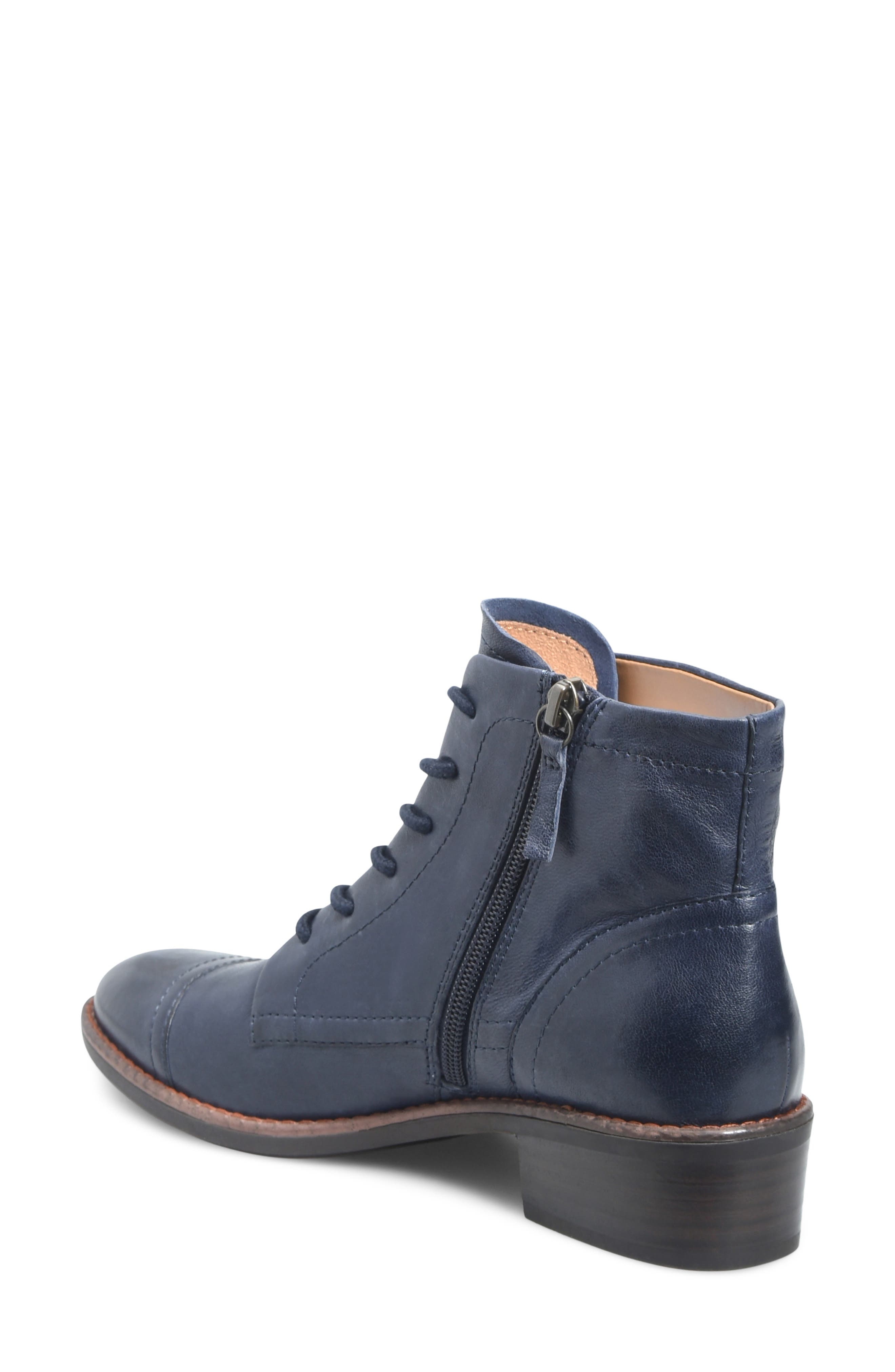 Cordia Leather Bootie, Alternate, color, SKY NAVY