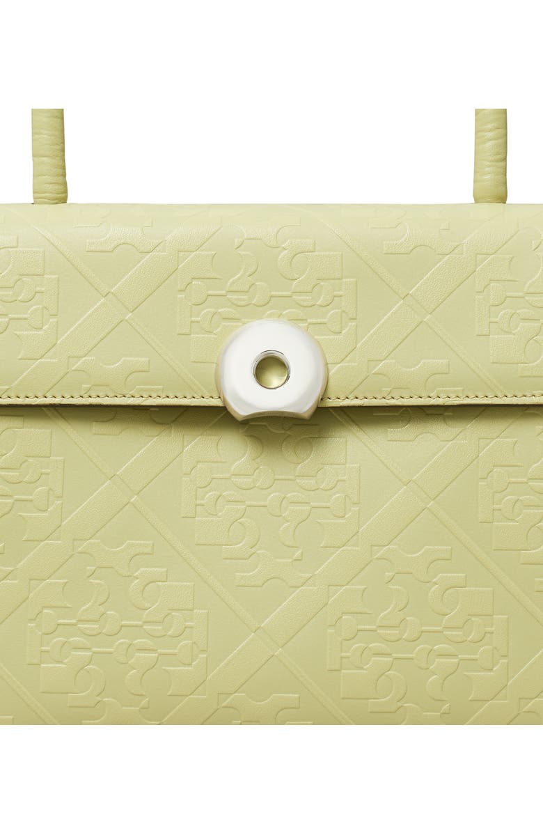 Tory Burch Small Deville Embossed Leather Top Handle Bag, Alternate, color,