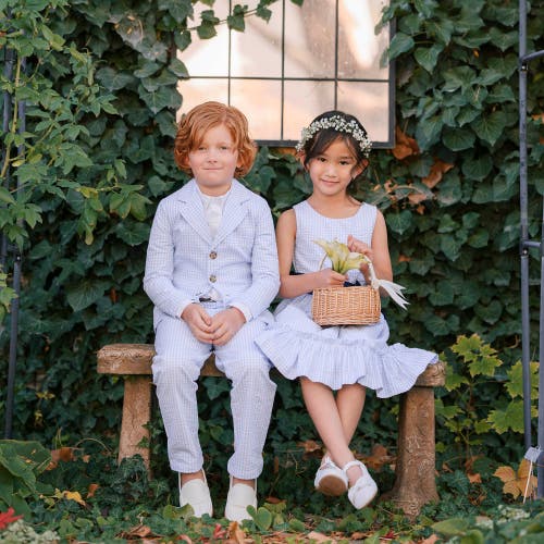HOPE & HENRY HOPE & HENRY BOYS' ORGANIC SEERSUCKER SUIT PANT, KIDS