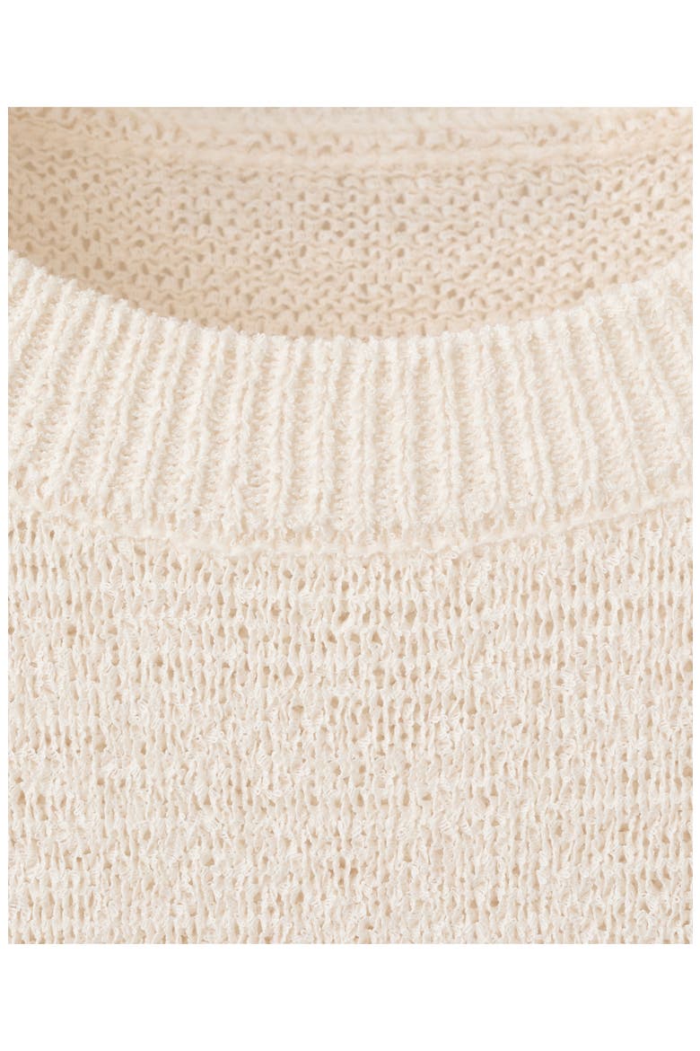 Short Sleeve Sweater, Alternate, color, ECRU