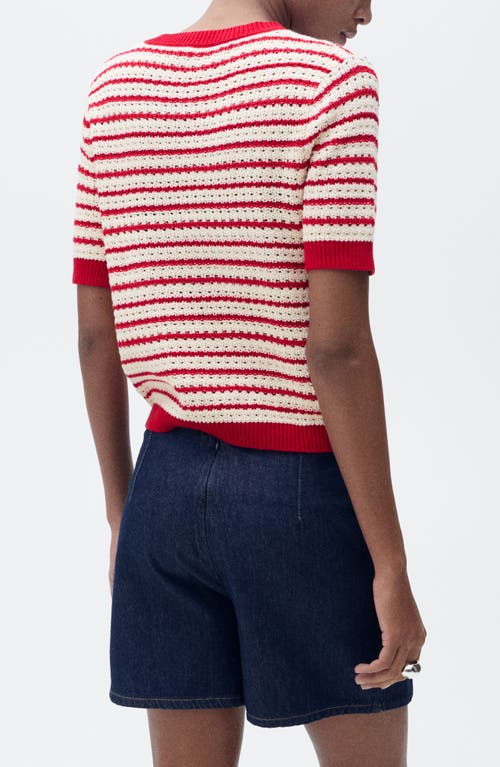 MANGO MANGO MIMOI COTTON OPEN STITCH SWEATER 