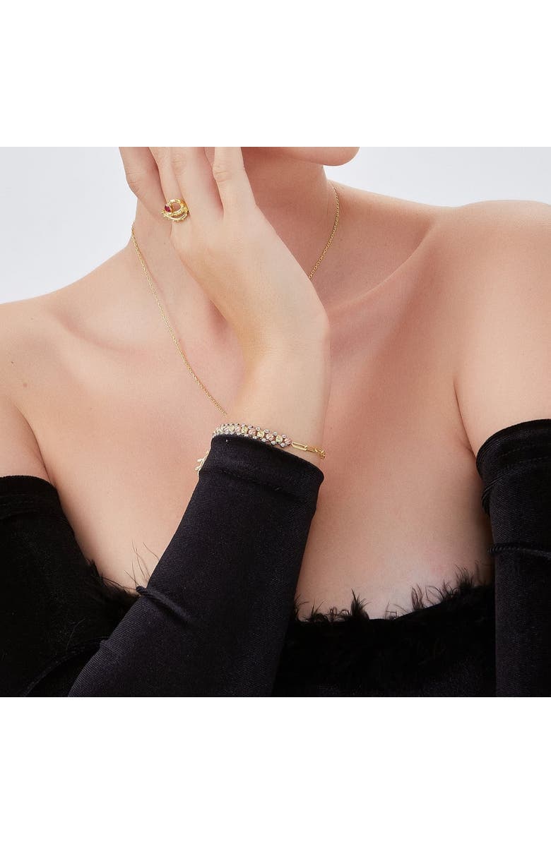 Spero London Dorissa Multi Bead Semi Chain Sterling Silver Bracelet, Alternate, color, Silver