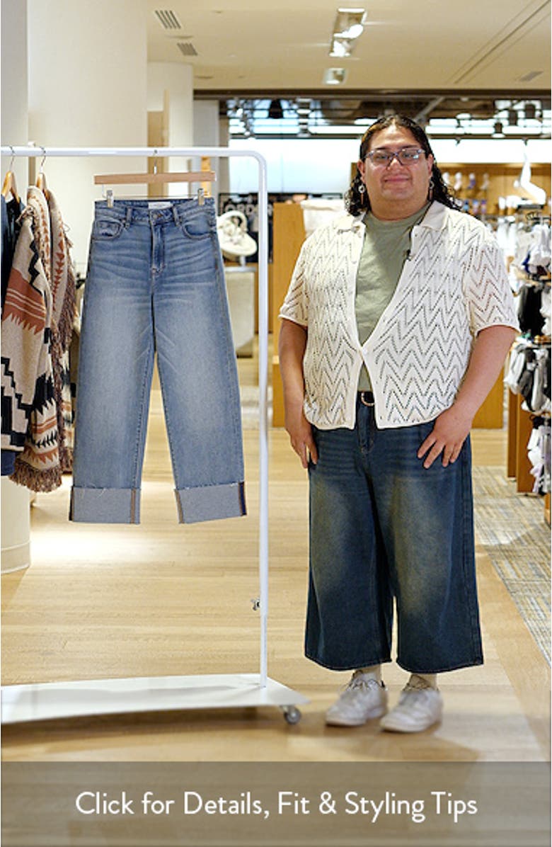 Cuffed High Waist Wide Leg Jeans, sales video thumbnail