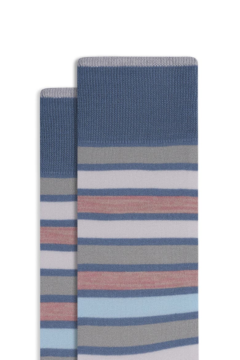 Stripe Mercerized Cotton Blend Dress Socks, Alternate, color, DUSTY ROSE