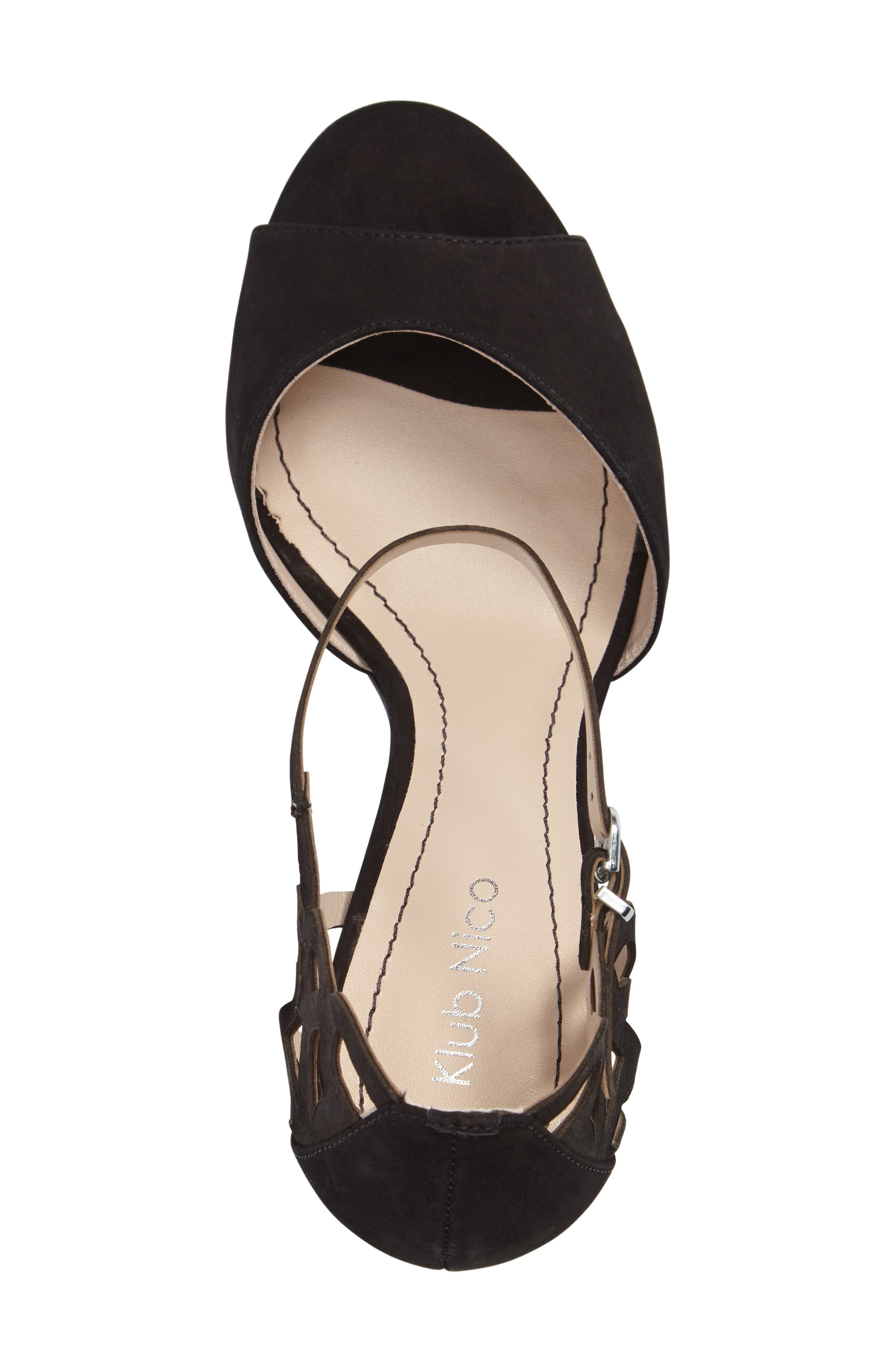 Adalie Sandal, Alternate, color, BLACK NUBUCK LEATHER