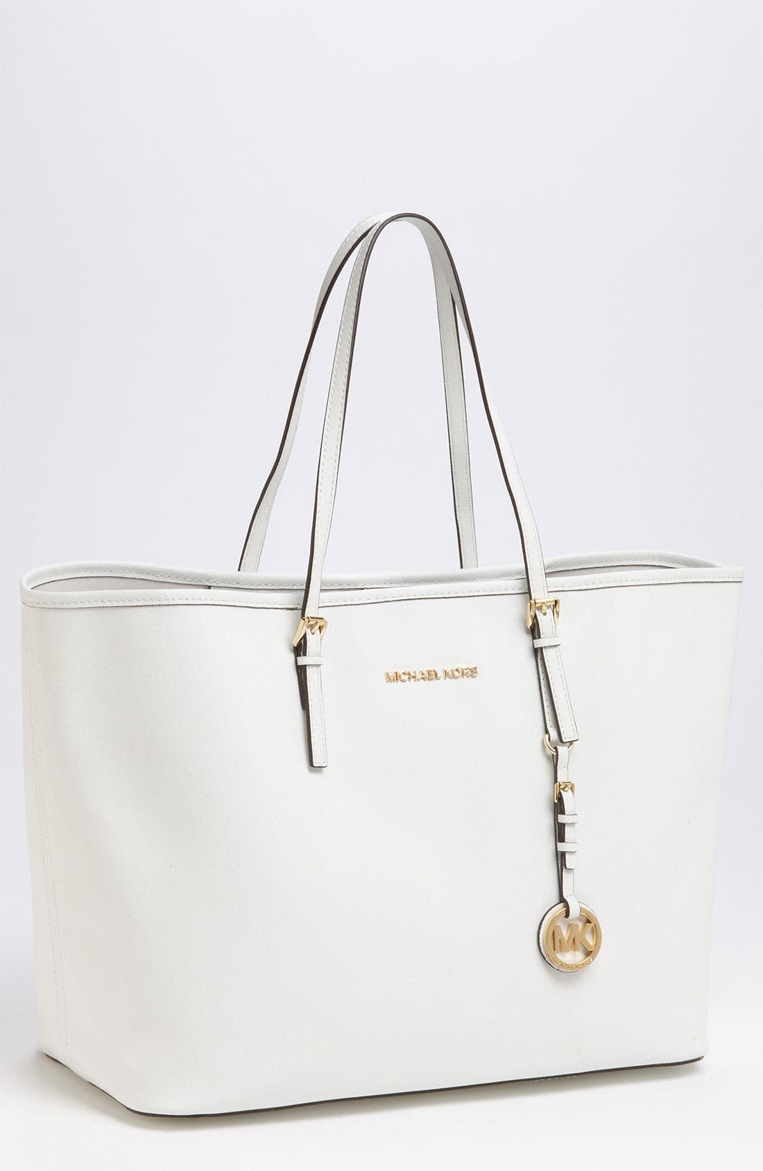 'Medium Travel' Tote, Main, color, OPTIC WHITE