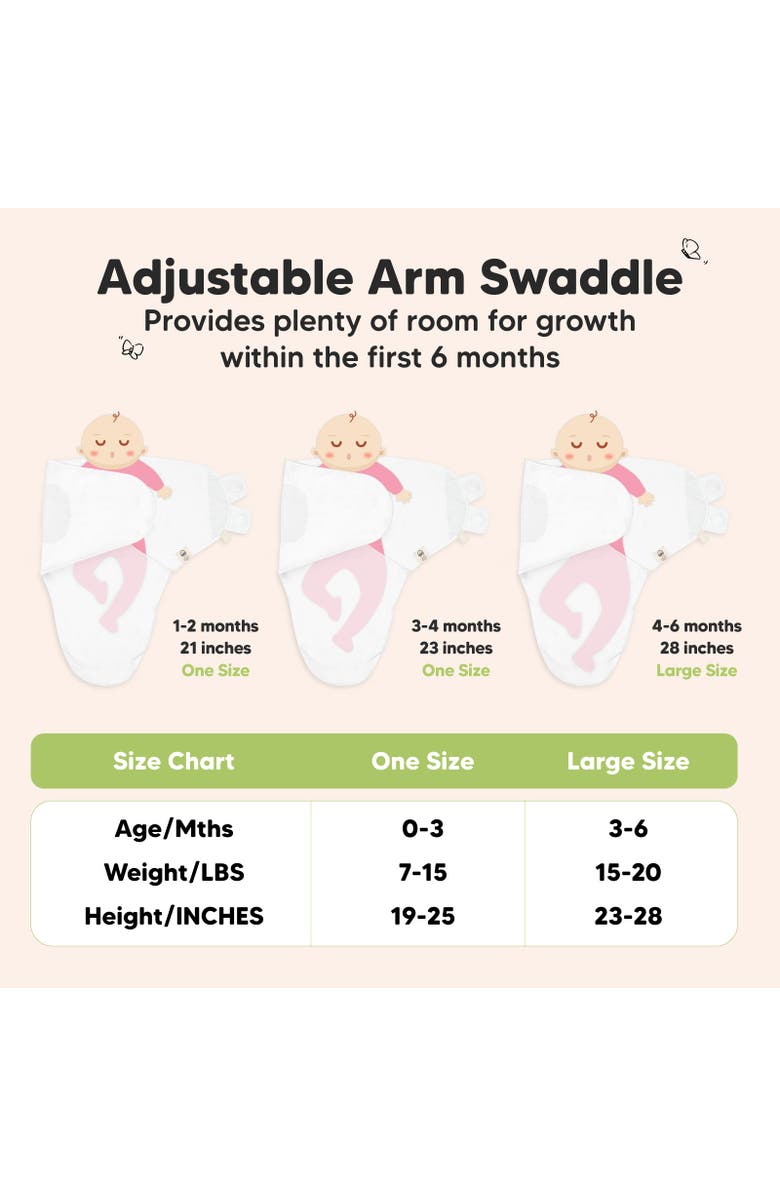KeaBabies 3-Pack Soothe Swaddle Wraps, Alternate, color, Cloud