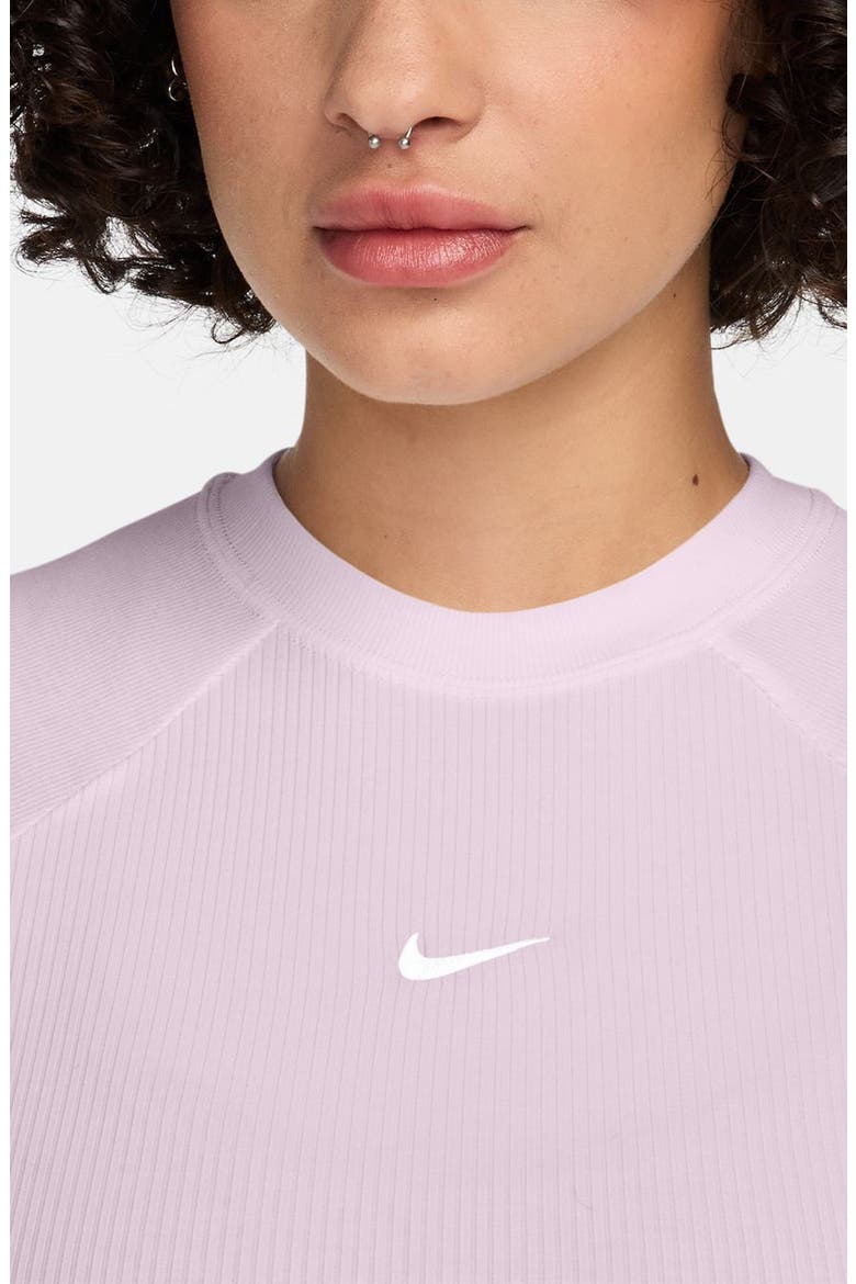 Chill Crop Rib T-Shirt, Alternate, color, LILAC/ WHITE