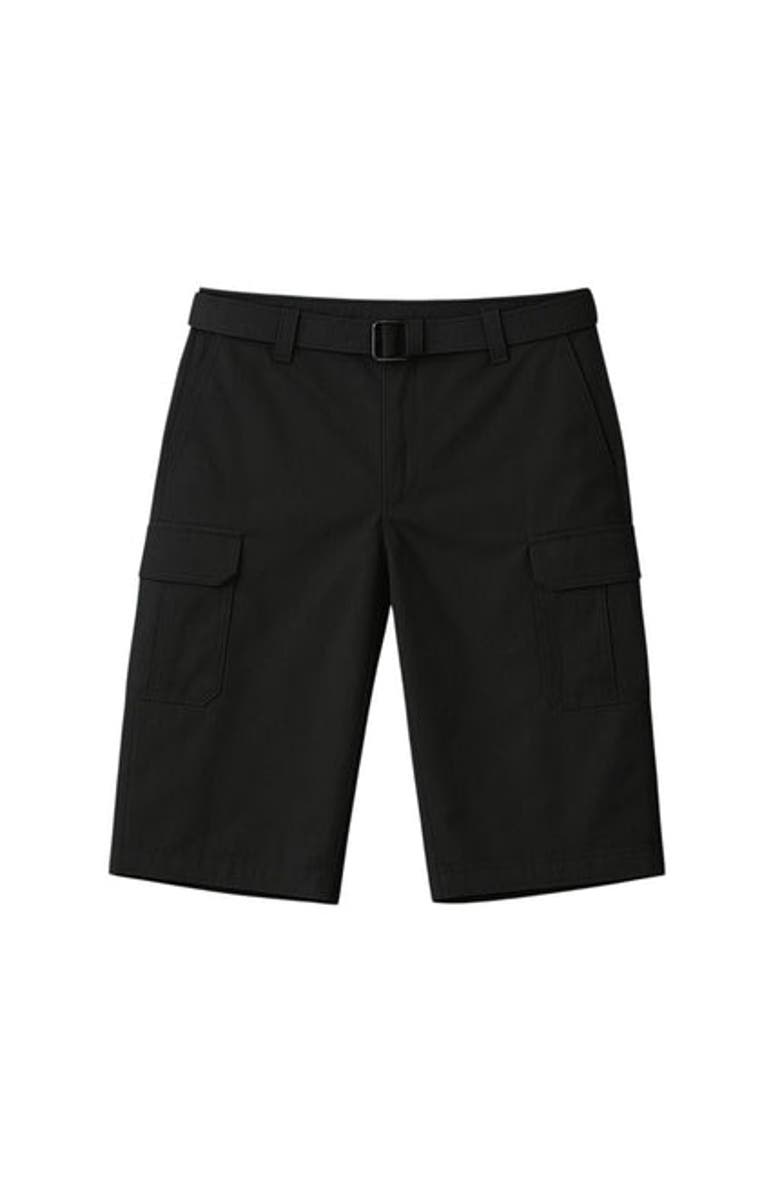 BenBen Mens Cargo Shorts with Adjustable Belted Waist, Main, color, Black