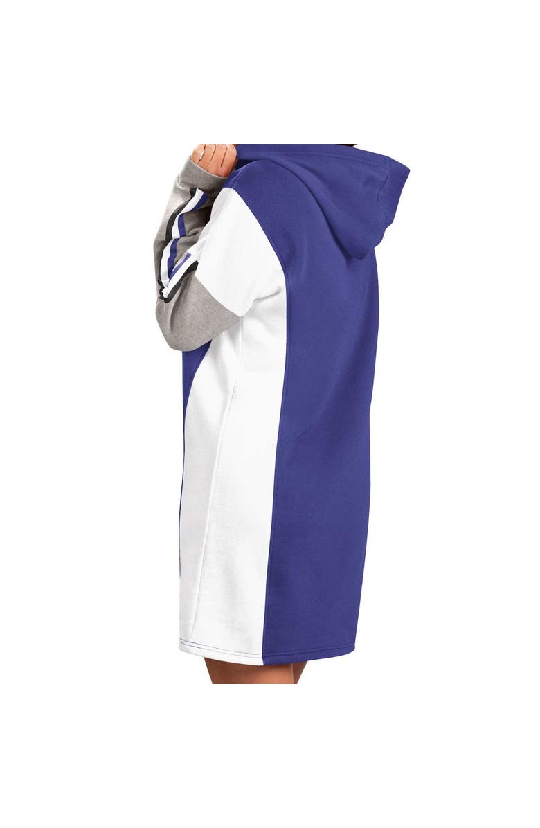 G-III 4HER BY CARL BANKS Women's G-III 4Her by Carl Banks Purple/White Baltimore Ravens Bootleg Long Sleeve Hoodie T-Shirt Dress, Alternate, color, 