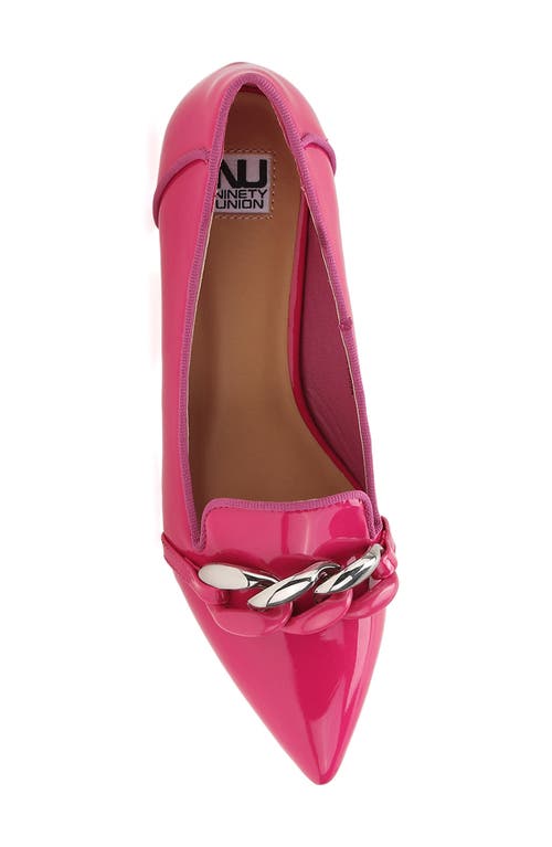 Ninety Union Mira Pointed Toe Flat In Fuchsia