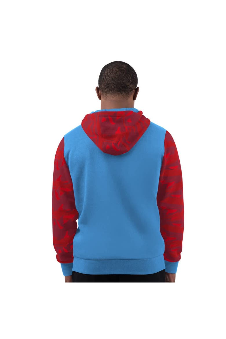 Men's Starter Light Blue Houston Oilers Thursday Night Gridiron Vintage Logo Full-Zip Hoodie, Alternate, color, Light Blue